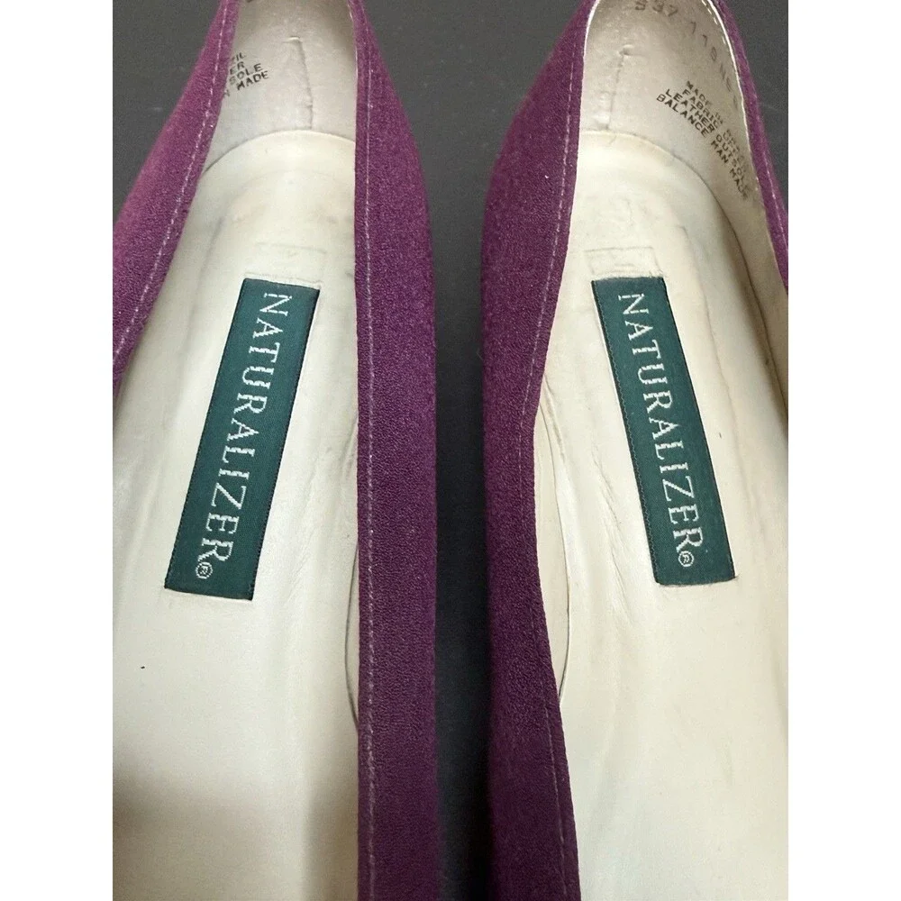 Naturalizer Women's Suede Wine Colored Block Heel Size 8M